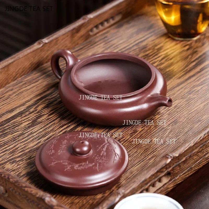 1PCS 200ml Chinese Zhu Mud Filter Tea Pot Antique Yixing Purple Clay Teapot Custom Beauty Tea Infuser Zisha Tea Set
