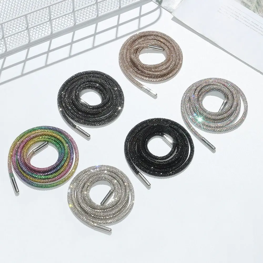 1PC DIY 액세서리 드로스트링 신발끈 운동화끈 라인스톤 신발끈 브라이트 스트링
