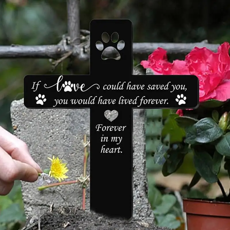 Dog Grave Marker Dog Cemetery Garden Stake Memorial Yard Decorations Pet Loss Outdoor Plaques Claw Sympathy Garden Grave