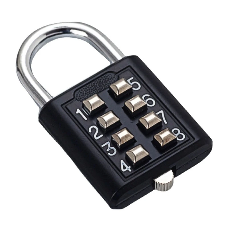 

8 Digits Password Code Combination Padlock Zinc Alloy Suitcase For Luggage Travel Code Smart Lock Code Keyed Anti-thieft Lock