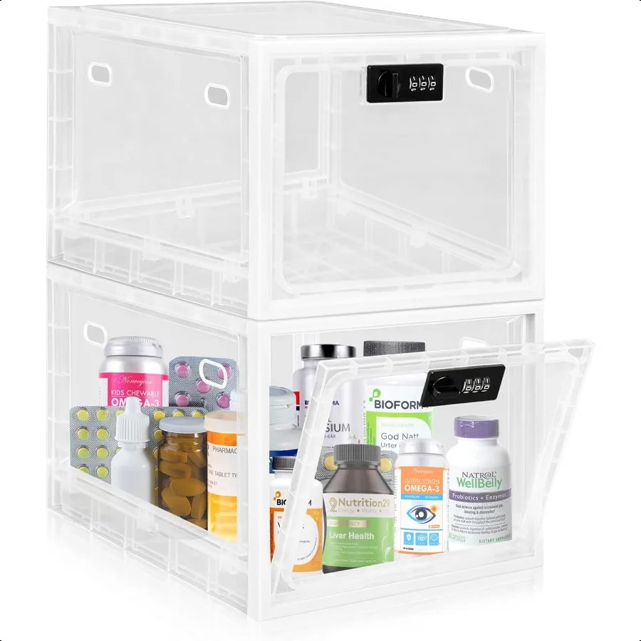 Large Capacity Lockable Medicine Storage Box Pack