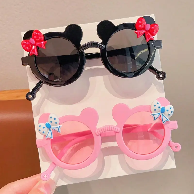 2/3Pcs Boy Girl Cute Bear Frame Bowknot Kids Children Fashion Glasses Eyewear - Image 10