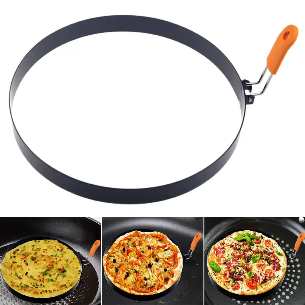 

Pancake Mold Stainless Steel Pancake Rings with Silicone Insulated Handle Simple Operation Nonstick Molds Steel Omelet Ring