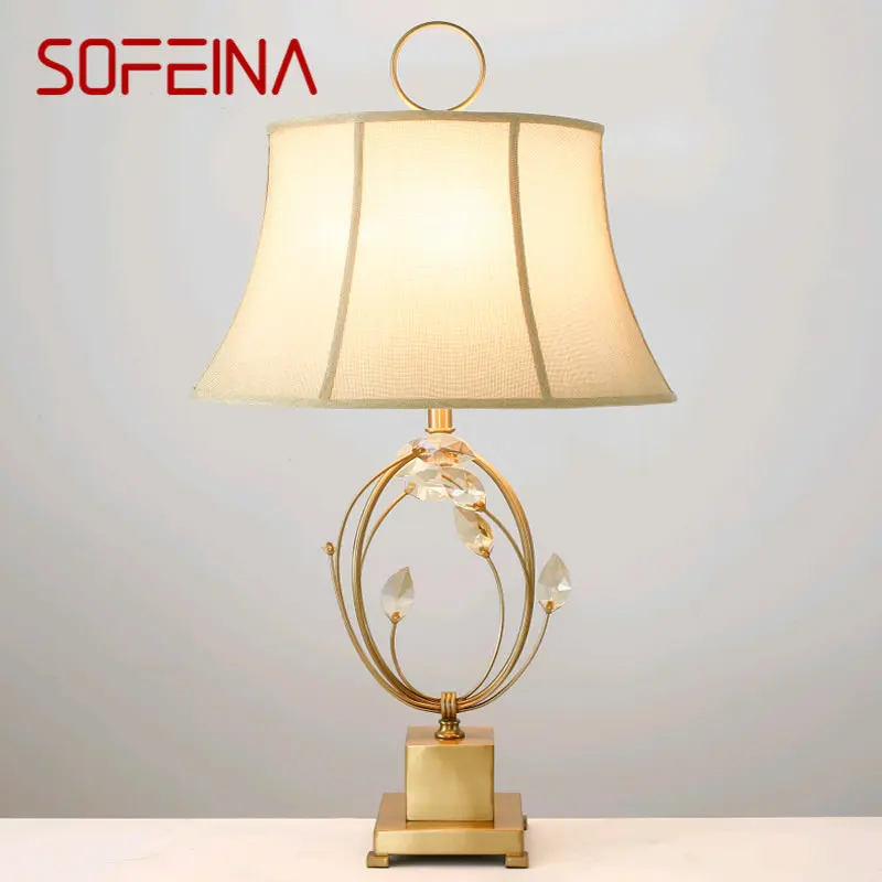 

SOFEINA Contemporary Crystal Table Lamp LED Creative Fashion Dimming Desk Light for Home Living Room Bedroom Decor