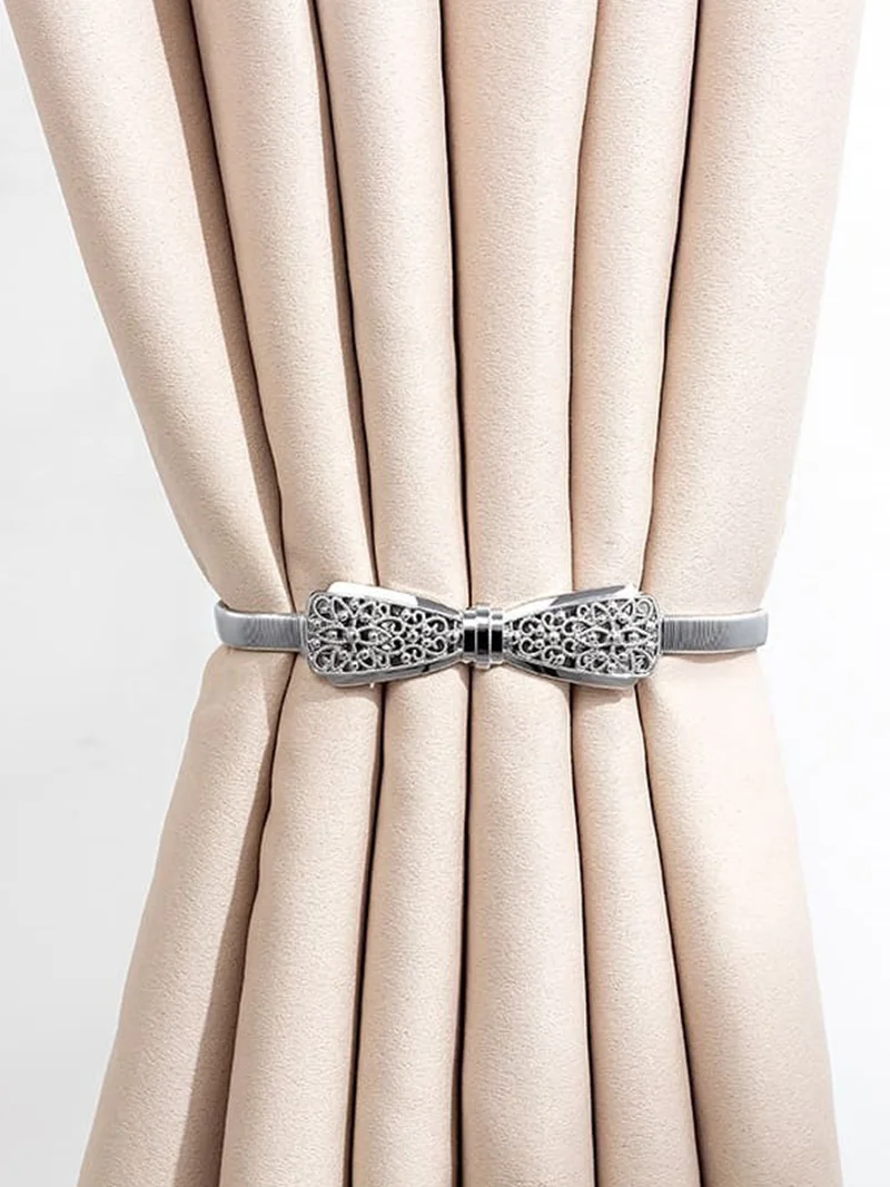 Curtain Clips Elk Feather Leaf Stretchable Curtain Clip Decor Curtains Holders Tieback Buckle Tie Back For Home Curtain Accessories Curtain Tiebacks Curtain Fasteners