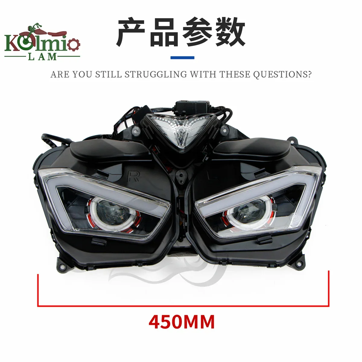 FitFor 2013 - 2018 YAMAHA YZF-R3 YZF-R25 HID Projector Demon Angel
