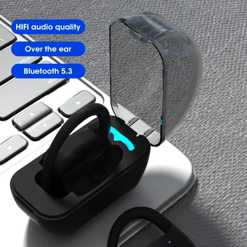OWS Ear-hanging Wireless Bluetooth 5.3 Earbuds HIFI stereo binaural hanging ear Super Long Battery Life Open sports Earphones