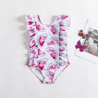 Girls Fancy One-piece Swimsuit 1-5Yrs Girl Sleeveless Swimming Wear 2023 Fashion Flower Swimwear For Children Summer Bathing 6