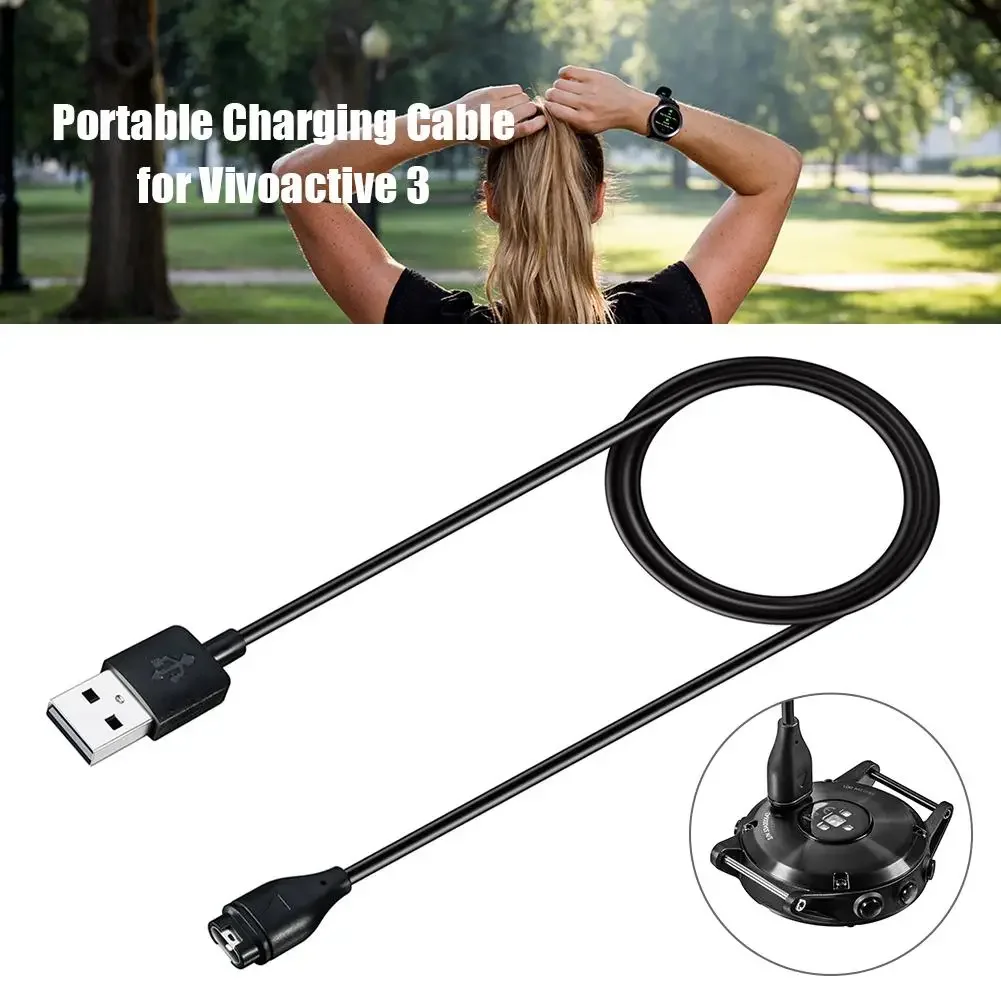 Replacement USB Charging Cable Compatible for Garmin Vivoactive 3 4 4S Fenix 7 7S 7X 6S 6 6X 5S 5 5X Instinct 2 2S Venu 2 Plus
