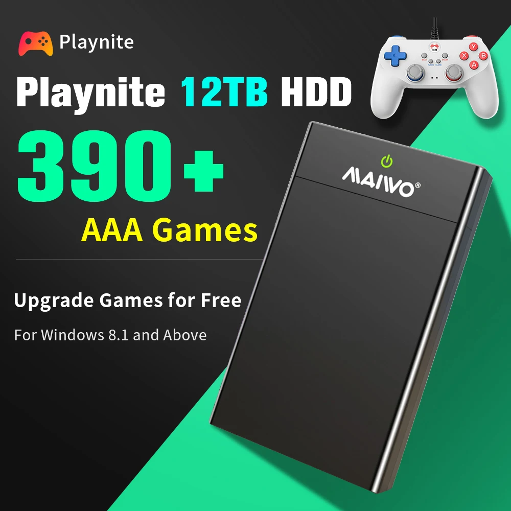 PlayniteSystemGameHardDrive12TBExtGamingHDDGameConsolewith