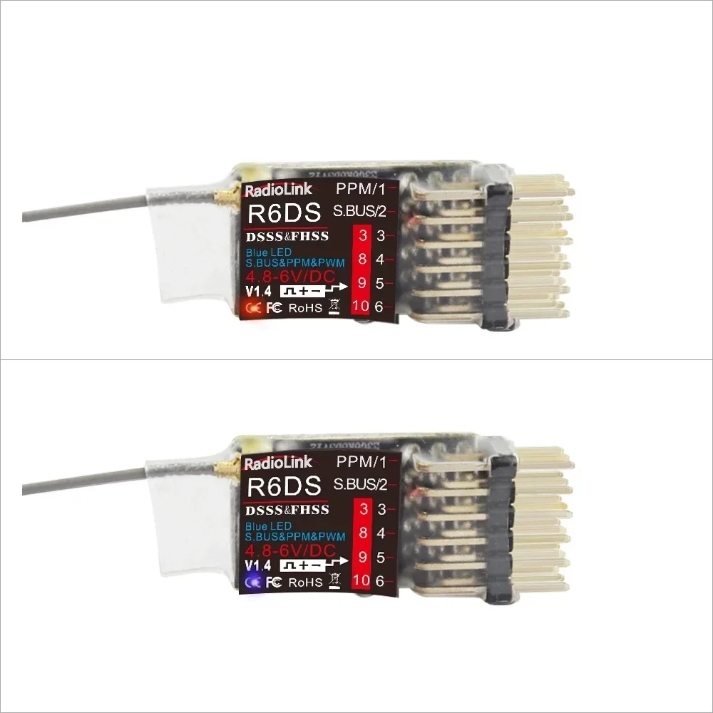 Récepteur Radio R6DS 10 Canaux SBUS/PPM/PWM pour Radiolink AT9/AT10