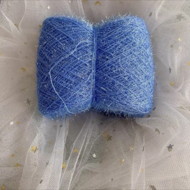 50g/Ball Colourful Glass Silk Yarn Wool Hand Knitting Cord DIY Handcraft Doll Sweater Hat Bag Making Crochet Thread 4