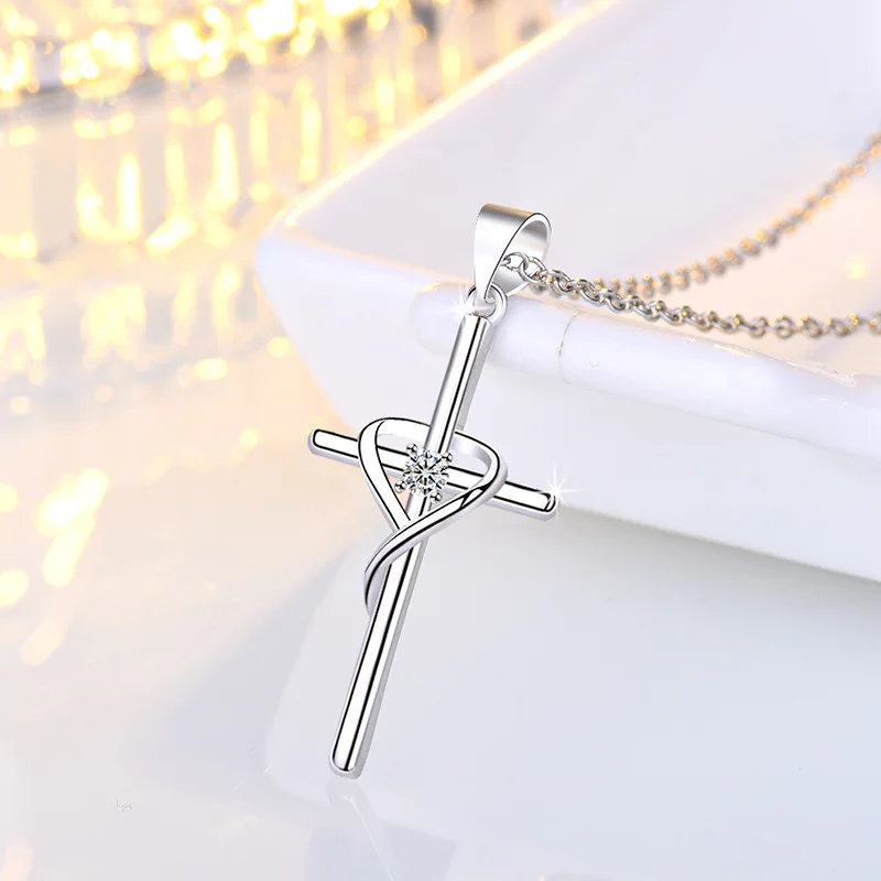 Silver Necklace 925 Sterling AAA Zircon for Women