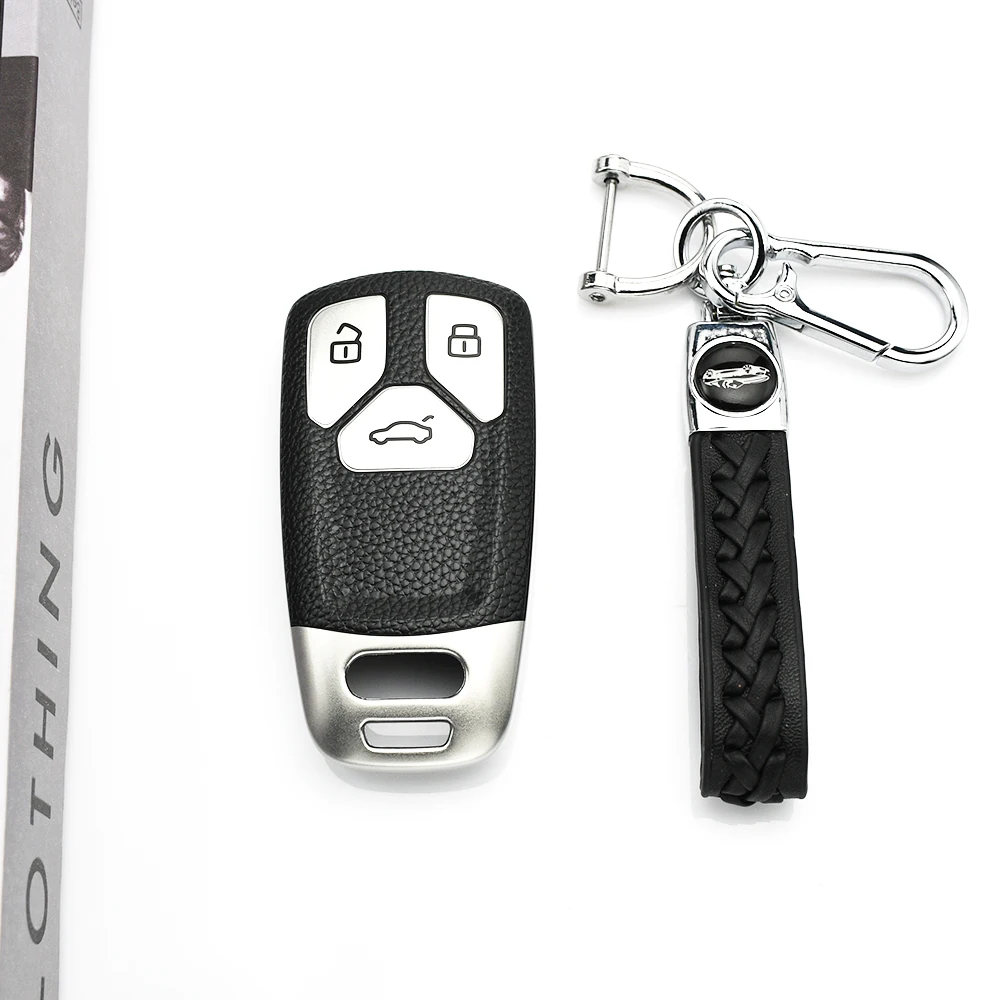 Premium Leather TPU Car Key Fob Protector Cover