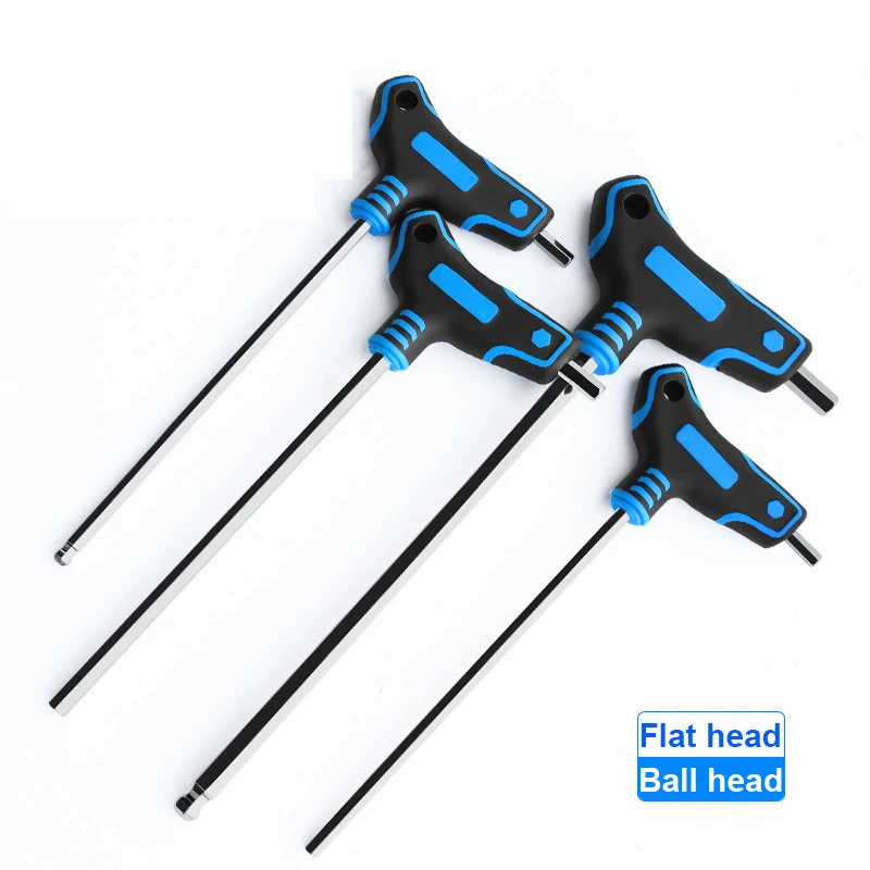 

1pcs 2/2.5/3/4/5/6/7/8/10mm Ball/Flat Head Hex Key Allen Wrench T Handle Hexagon Wrench Screwdriver Spanner Hand Tool