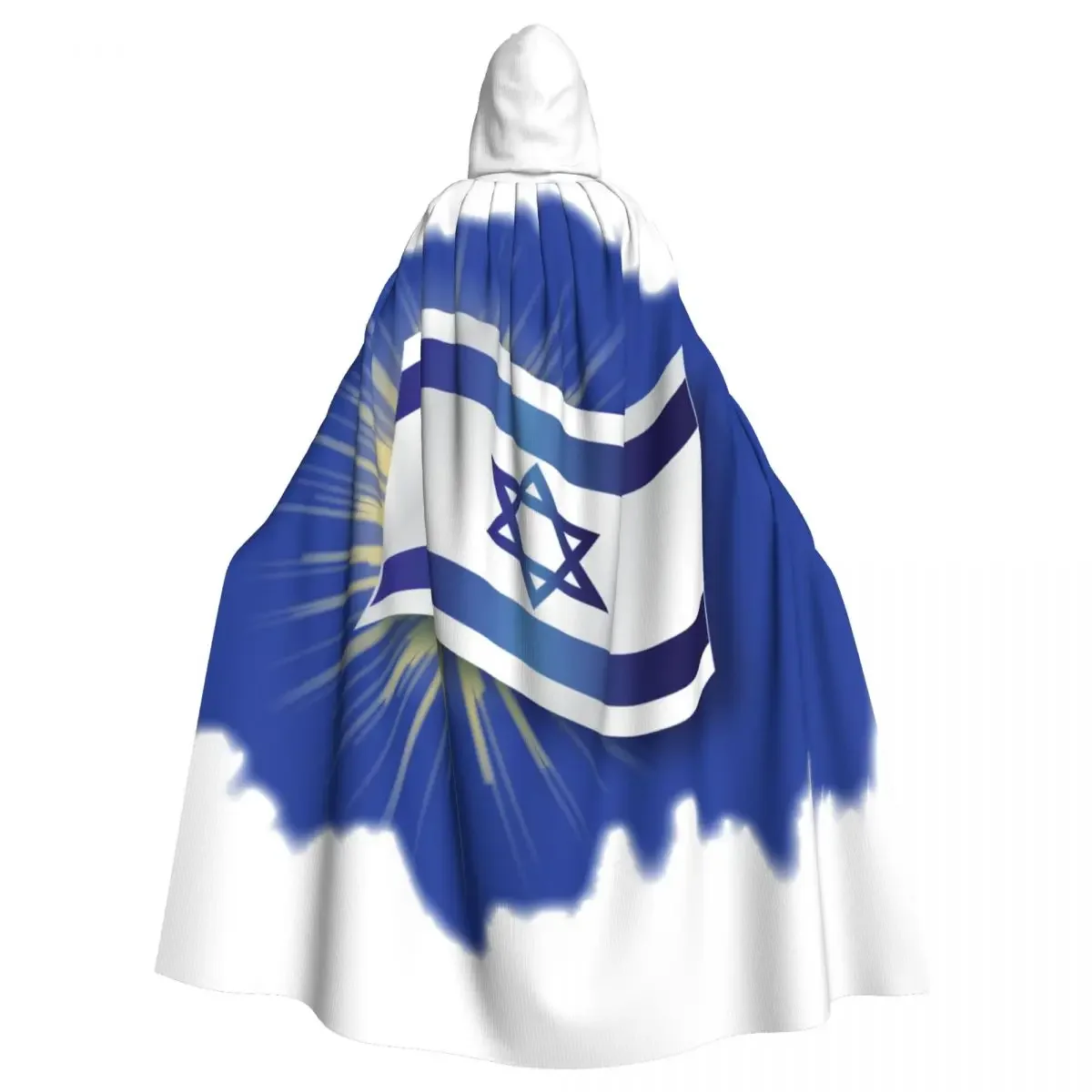 

Унисекс, взрослый, с флагом Израиля, плащ с капюшоном, длинный костюм ведьмы, косплей
