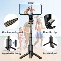 Q10 Aluminum Alloy Mini Bluetooth Remote Tripod Handheld Selfie Stick 360° Rotation Tripe Stabilizer for Xiaomi iPhone 13 14 - Image 4