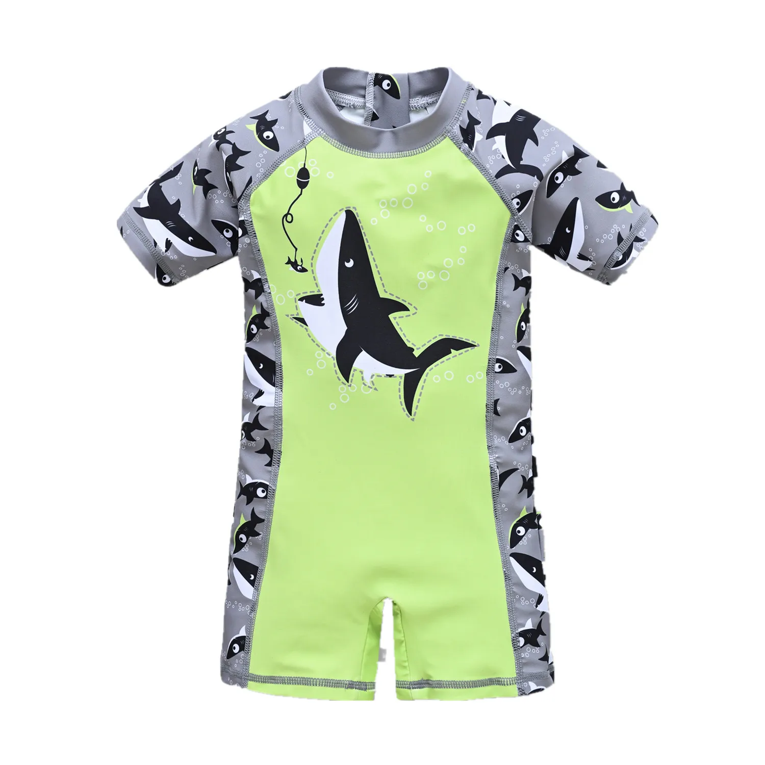 

2022 Kids Boy Swimwear Infant Baby Bathing Suit for Boys Girls Shark Dinosaur Short Sleeve Overall One Piece Children's Swimsuit
