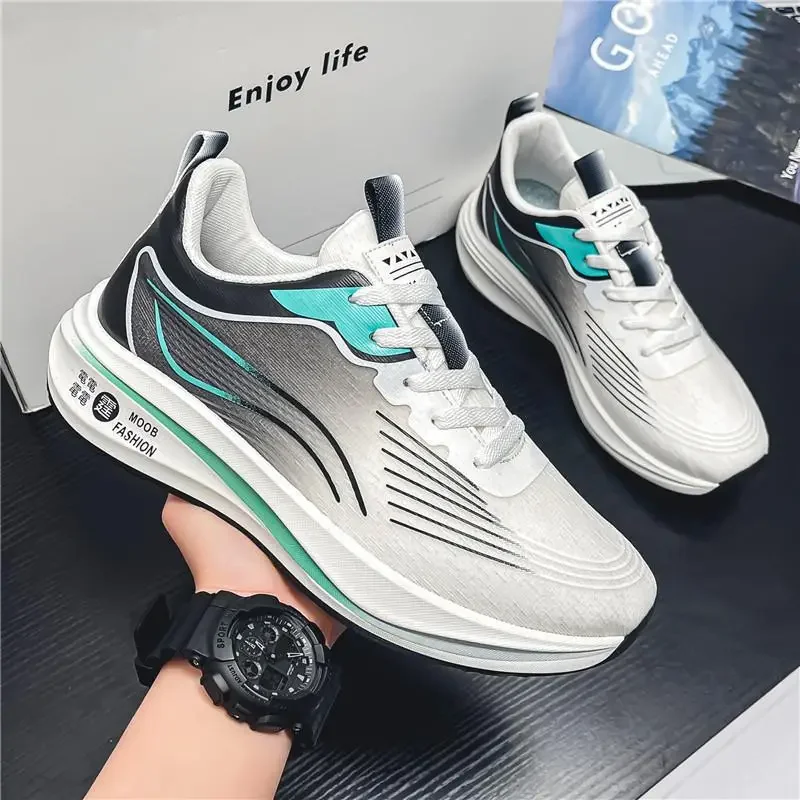 

Men's Shoes Summer Tenis Breathable Mesh Shoes Versatile Casual Sneakers White Soft Bottom Sports Shoes for Junior High School