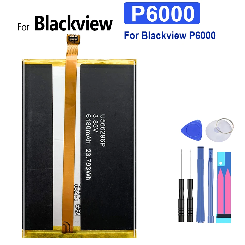 

Battery for Blackview P6000 P 6000, High Quality Battery, 6180mAh