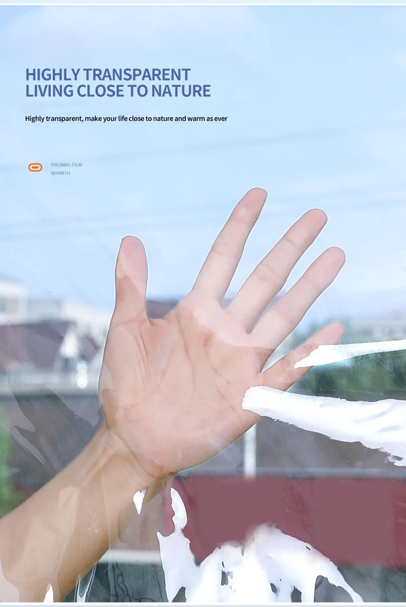 Description Picture 5 of itemDIY Window Insulation Screen Adjustable EVA Window Film Transparent Soft Glass Film For Window Warm in Winter and Cool in Summer