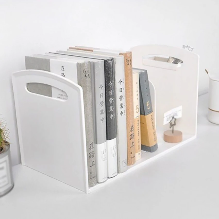 

Desktop Multifunctional Bookend with Pen Box Home Office Stationery Organizer Shelf File Magazine Holder Book Stand Storage Rack