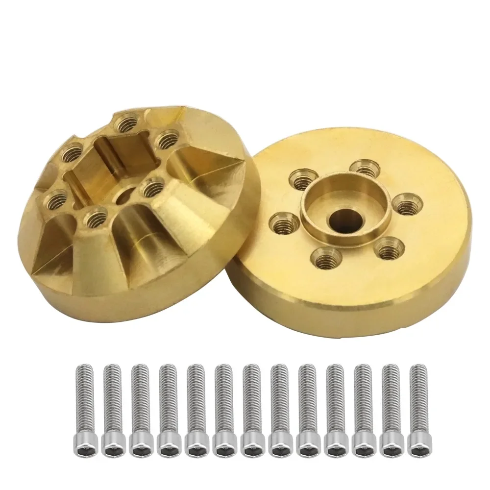 

Brass Internal Weights Brake Disc Counterweight for TRX4 TRX6 Axial SCX10 90046 1/10 RC Crawler VP Wheel Hub
