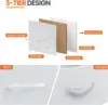 Wooden Top Fabric Cabinet Kids Night Stand Mini Dresser for Bedroom 6