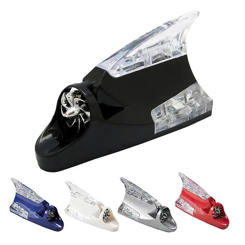Luce Di Avvertimento Pinna Di Squalo Decorazione Dell'Antenna Del Tetto Lampada Da Notte Veicolo Energia Eolica Pinna Di Squalo Flash Automobili Acces