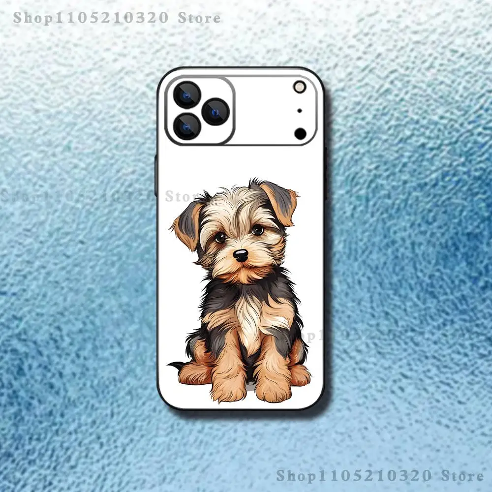 Charming Yorkshire Terrier Black Soft Silicone Phone Case