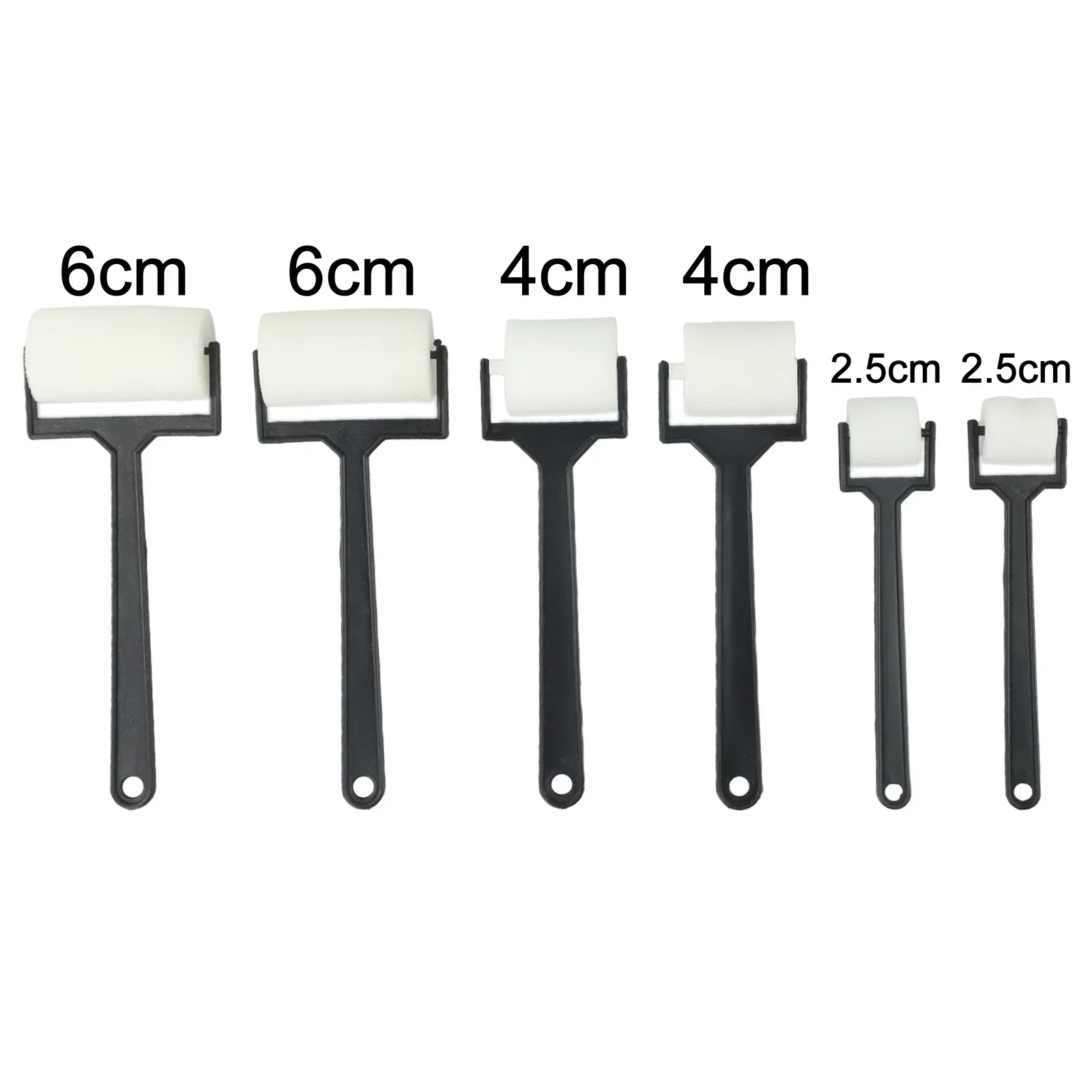 Craft Tool White Sponge Brush Foam Painting Roller Brush Children Draw Craft Tool Decorative Supplies 6pcs,paint brushes