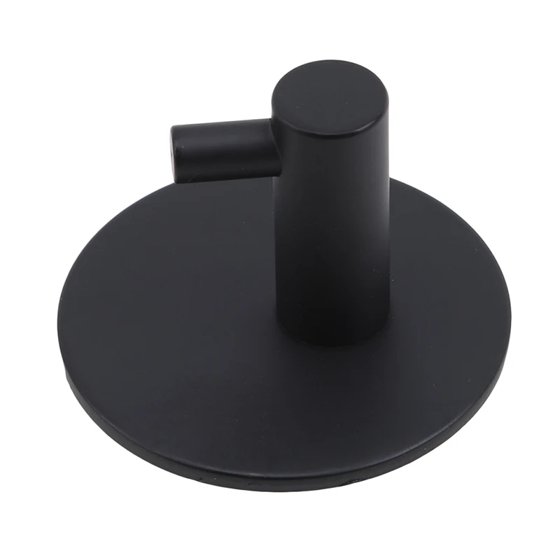 Strong Heavy Duty Adhesive Hooks Black Brushed 304 Stainless Steel Hook For Clothes Key Bedroom Bathroom Hanger