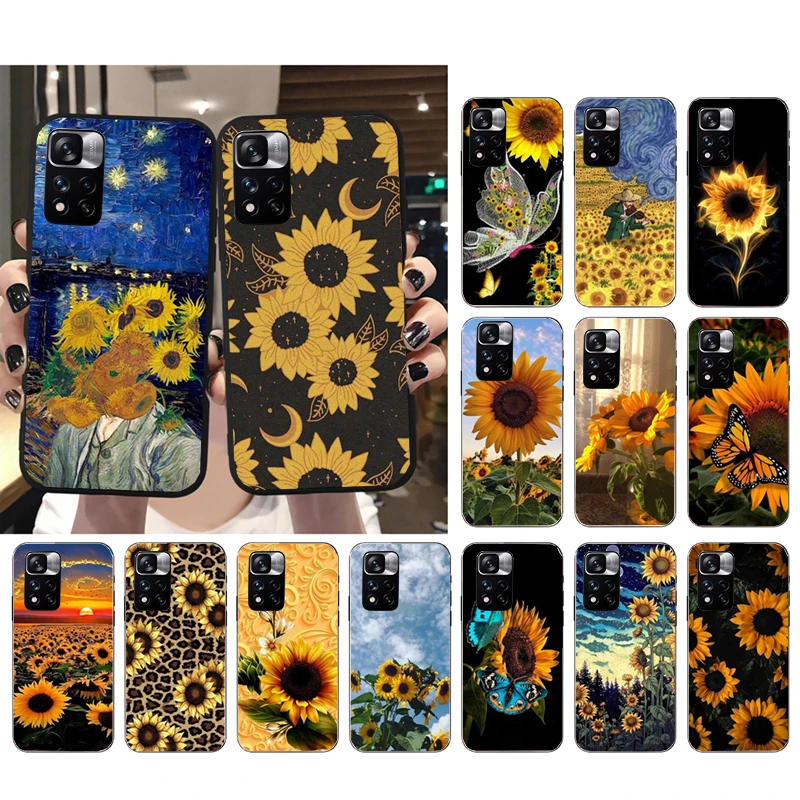 

Sunflower Art Phone Case For Xiaomi Redmi Note 12 Pro 11S 11 10 Pro 10S Note 12R 12S 12 ProPlus Redmi 10 9C 12
