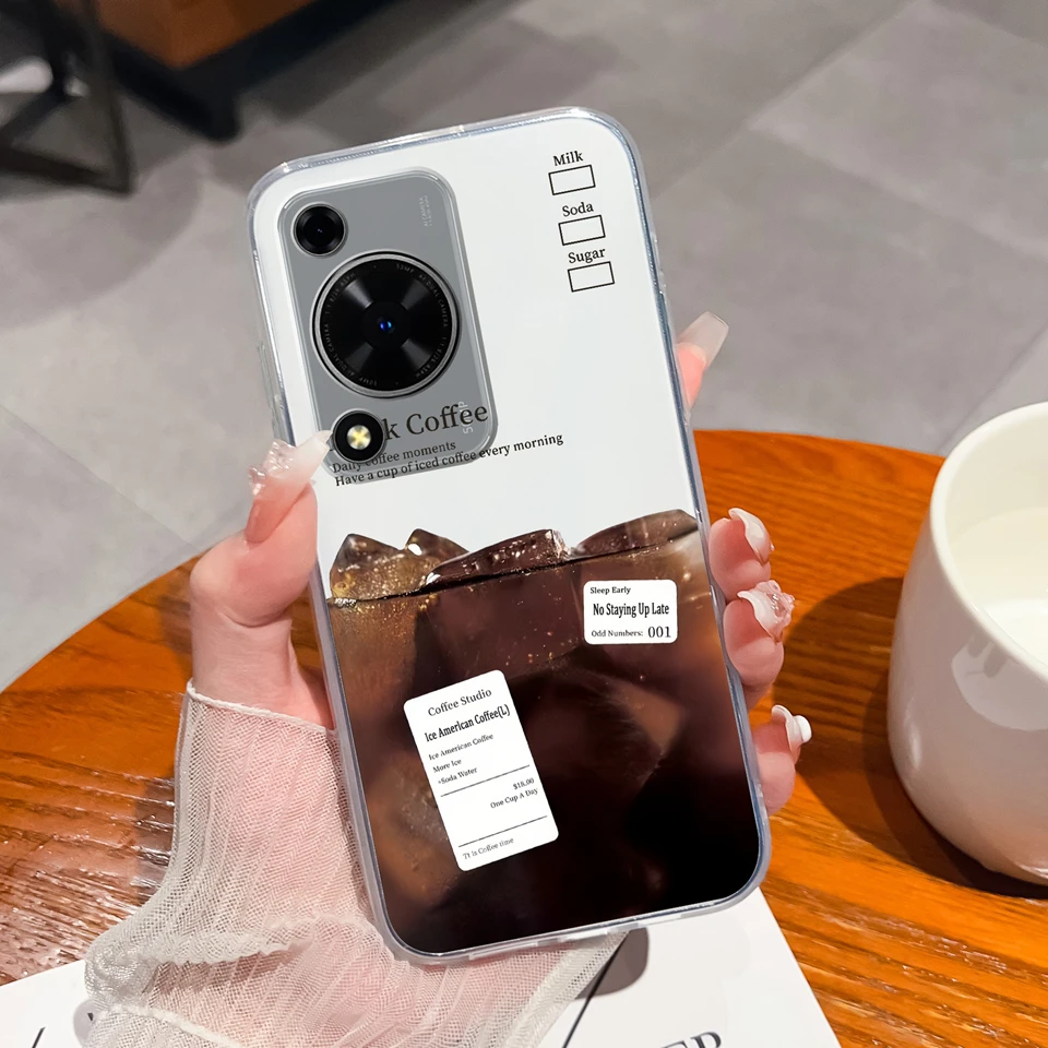 Cute Bear Flower Clear Protective Anti-Drop Phone Case - Soft TPU Cover