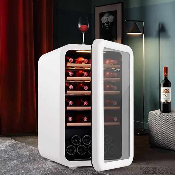 Sicao Mini Electric Compressor Full Retro Moon Red Wine Cooler
