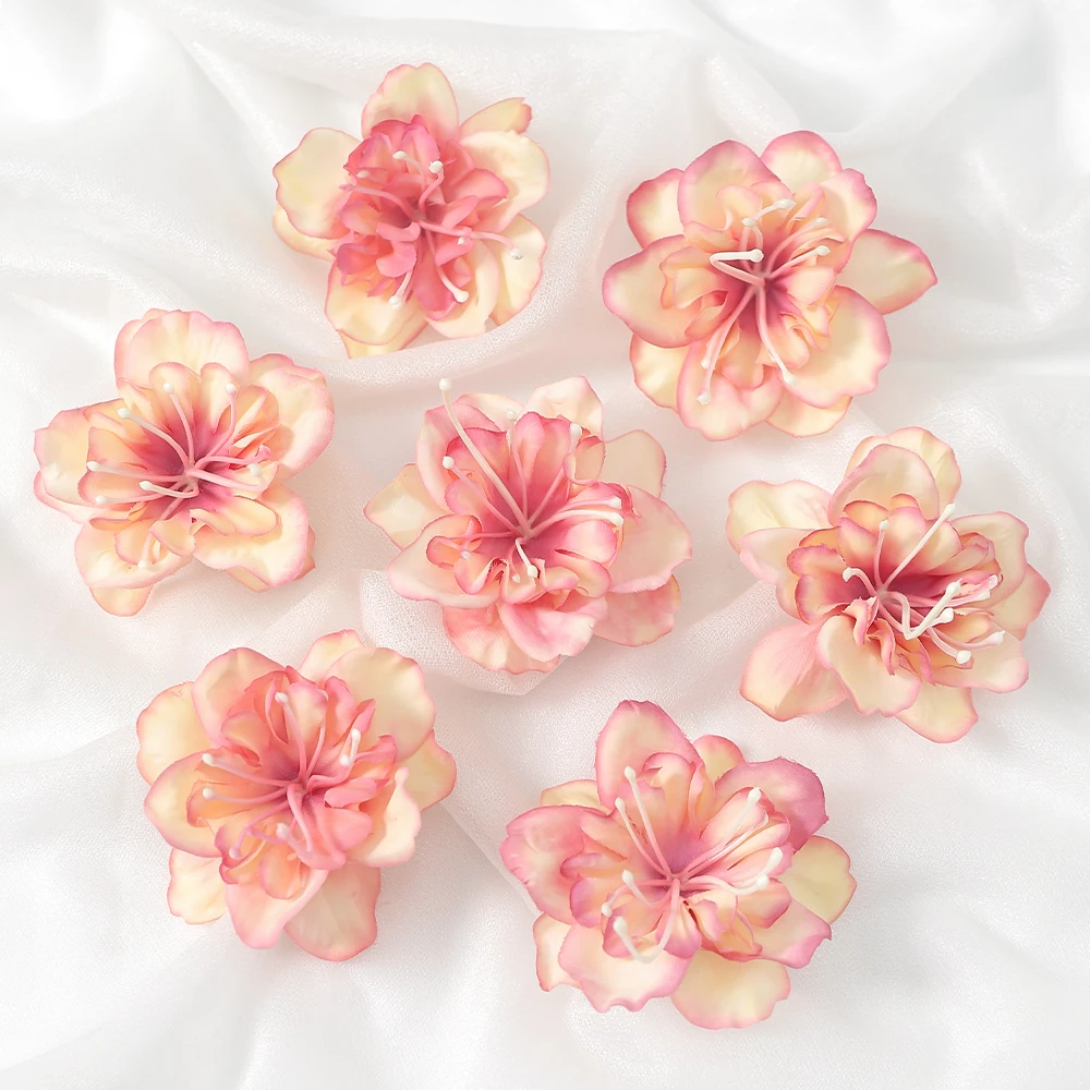 10 Stück künstliche Blumen, 5 cm, künstliche Blumen, Kopf für Heimdekoration, Hochzeitsdekoration, DIY, Braut, Haarkranz, Basteln, Geschenke, Zubehör – Detail 11