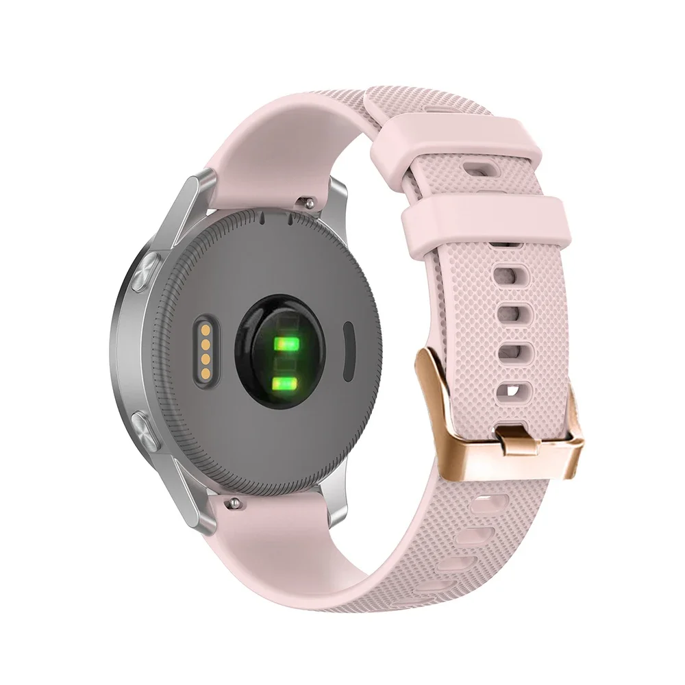 Pink Gold Silicone Buckle Band Strap, 20mm