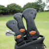 Black Lucky Poker Design  High Quality Headcovers Embroidery Golf Club Driver Head Fariway Wood  Hybrid Head Covers 3 Wood Headc 6