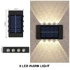 Solar Wall Lamp Outdoor Waterproof Solar Powered Light UP and Down Illuminate Home Garden Yard Decoration Outside Sunlights 6