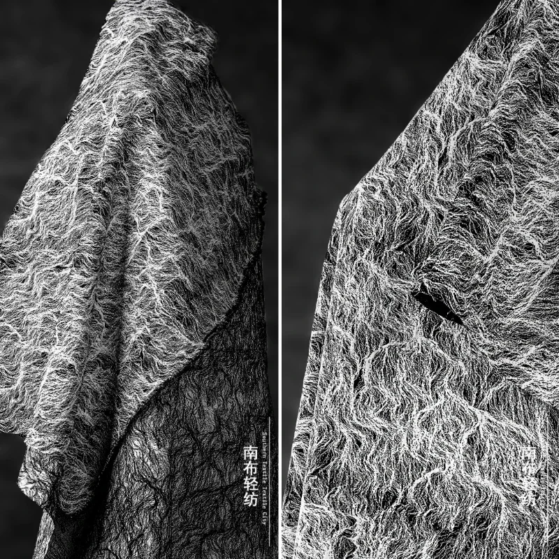 

Ткань с водяным знаком, черная, белая текстура, сезон весна-лето, модная одежда для рукоделия, ткань для шитья своими руками, материал для метров