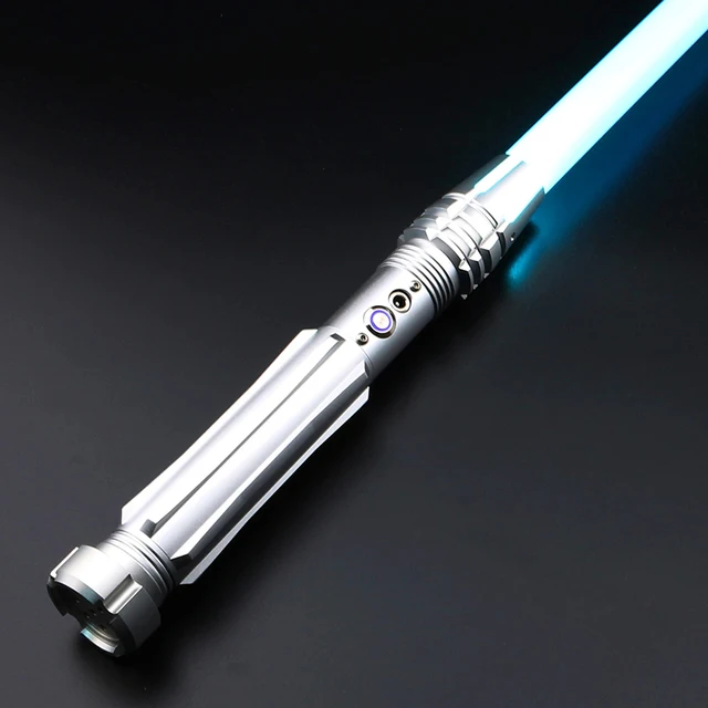 RGB Metal Lightsaber Dueling Smooth Swing Laser Sword Sabre De Luz 12 Color Changing 5 Sounds FOC Rave Weapon Flashing Toy 4