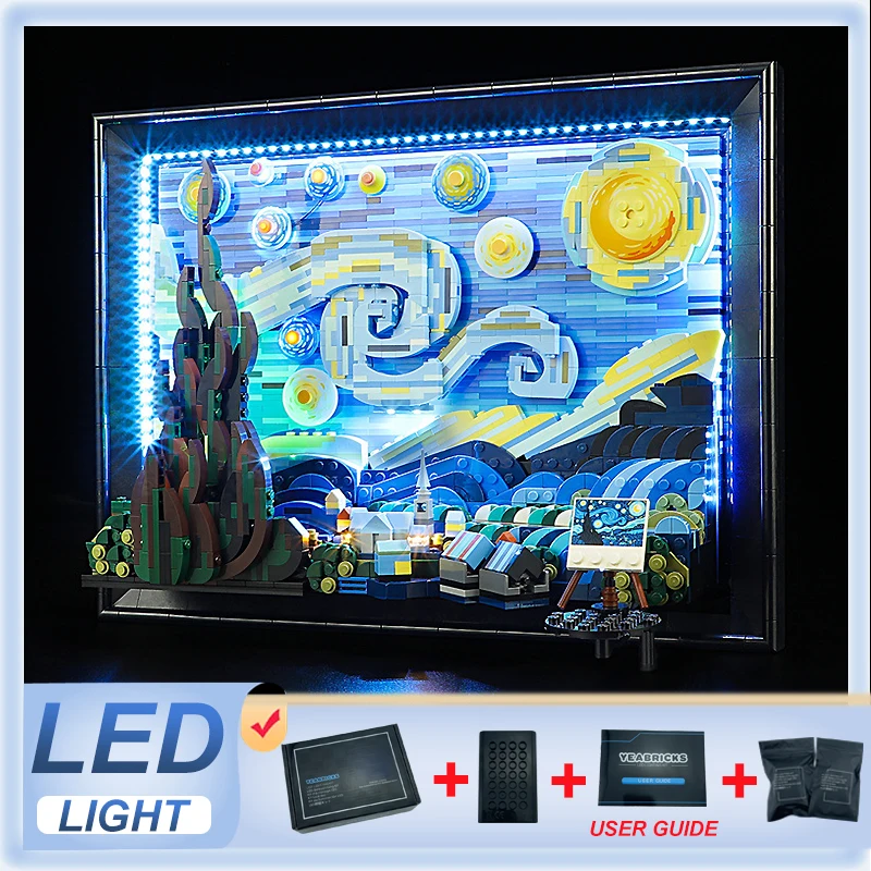 

Фотообои DIY для LEGO 21333 van Gogh-Звездная ночь (только фотообои, без модели блоков)