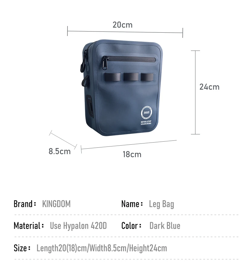 Kingdom Multifunktions-Angeltaschen, wasserdicht, Hypalon 4200, Schulterbein, Taille, Outdoor-Sport, Angeln, Köder, Schnurbox, Aufbewahrungstasche – Detail 7