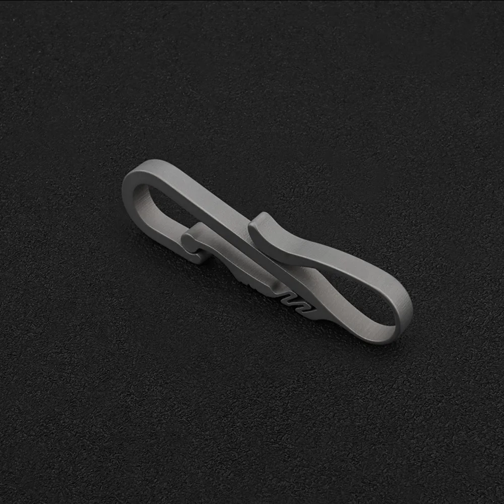 Key Chain Clip Titanium Alloy Curves Buckle Belt Portable Backpack Buckle Outdoor EDC Tool