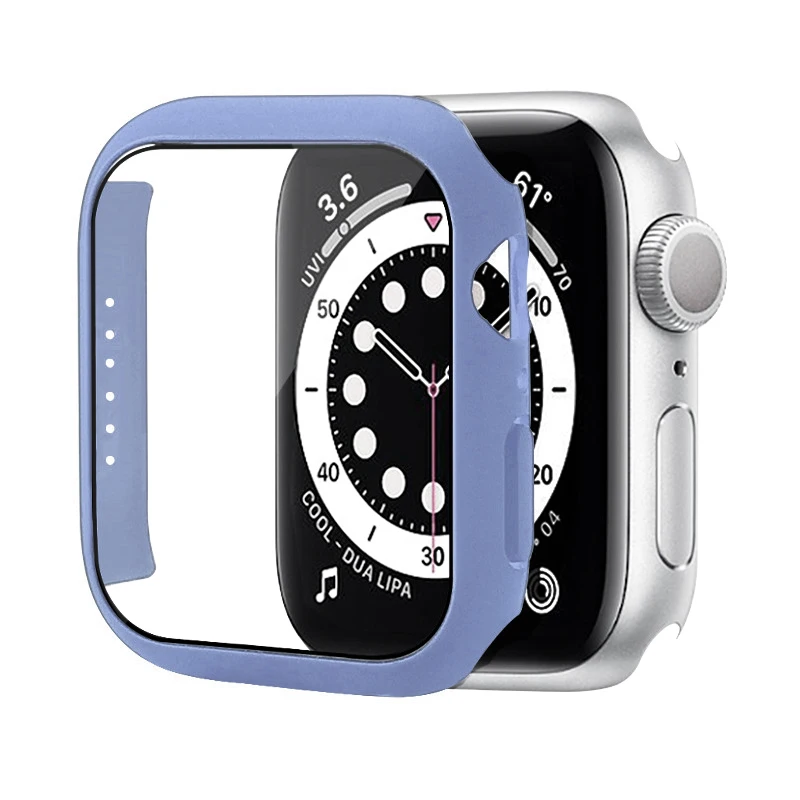 Premium Glass Cover & Screen Protector for Apple Watch - Durable PC Bumper Enclosure