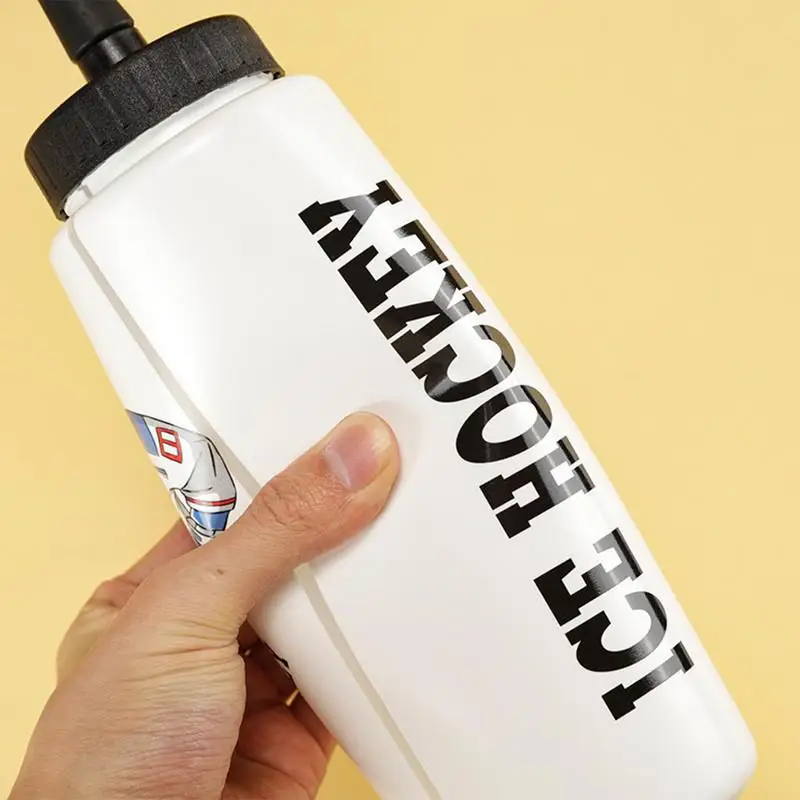 1L Ice Hockey Water Bottle With Straw Leak-Proof Large Capacity Ice Hockey Water Bottle Football Bottles Sports Gear