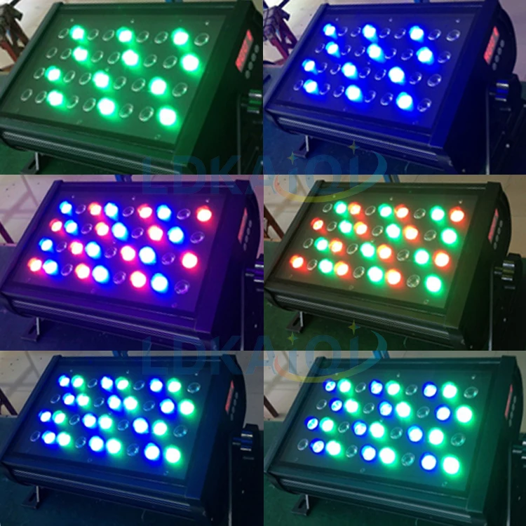 고품질 방수 야외용 36개*3W RGB LED 월워셔 조명 매트릭스 조명, 외관 조명용 LED