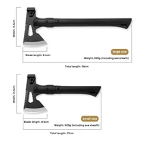 Multifunctional tactical axe open axe head knife outdoor defense survival camping tree chopping wood axe worker axe with sheath 2