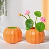 Simulation Pumpkin Vase Plastic Flower Arrangement Vase Sundries Organizer Living Room Tabletop Ornaments Home Garden Decoration 1