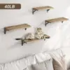 Wooden Wall Shelves Solid Wood Wall Hanging Floating Storage Shelf Bathroom Accessories Simple Design Shelves Supplies 2